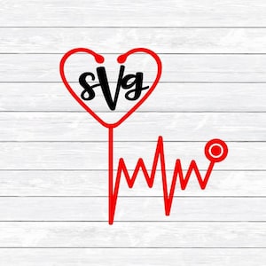 Nurse Monogram Svg, Nurse Svg, Heart Shaped, Stethoscope, Svg, Dxf, Cut file, Svg Files, Silhouette, Cricut, Nurse Designs, Clipart, Doctor