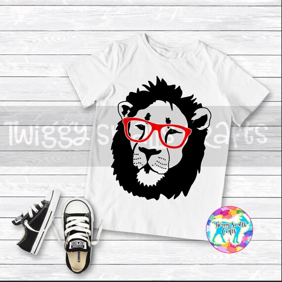 Download Hipster Animal Svg Lion Animals With Glasses Dxf Png Etsy