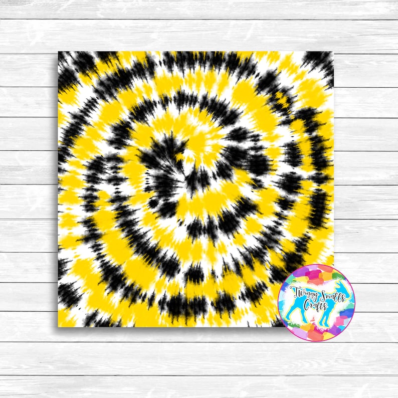 Black and Yellow Tie Dye Digital Papers Sublimation | Etsy