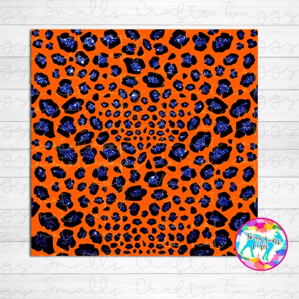 Orange and Blue Leopard, Sublimation Elements, Sublimation Backgrounds, PNG, JPG, Tie Dye, Football, Team Colors, Cheetah Print, Glitter