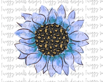 Sunflower, Digital Design, Sublimation Download, Iron on Transfer, Shirt Design, PNG, instant download, hand drawn, watercolor, clipart