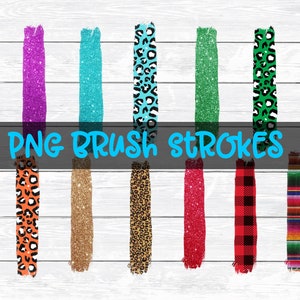 Pinselstriche Sublimationsdesign-Download, PNG, Serape, Buffalo Plaid, Glitter, Gepard, Leopardenmuster, Pinselstrich, Hintergrund, Clipart