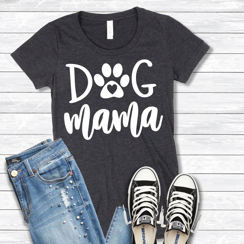 Download Dog Mama Paw Print Rescue Mom SVG DXF PNG files for | Etsy