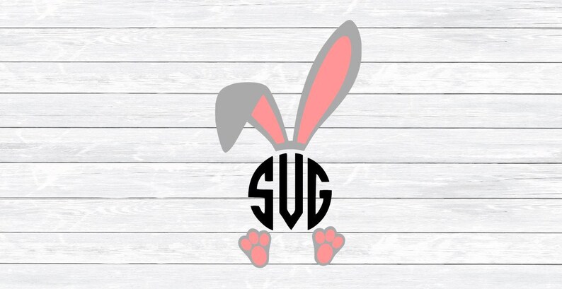 Download Easter Bunny Monogram Svg Bunny Svg Bunny Ears Monogram Etsy