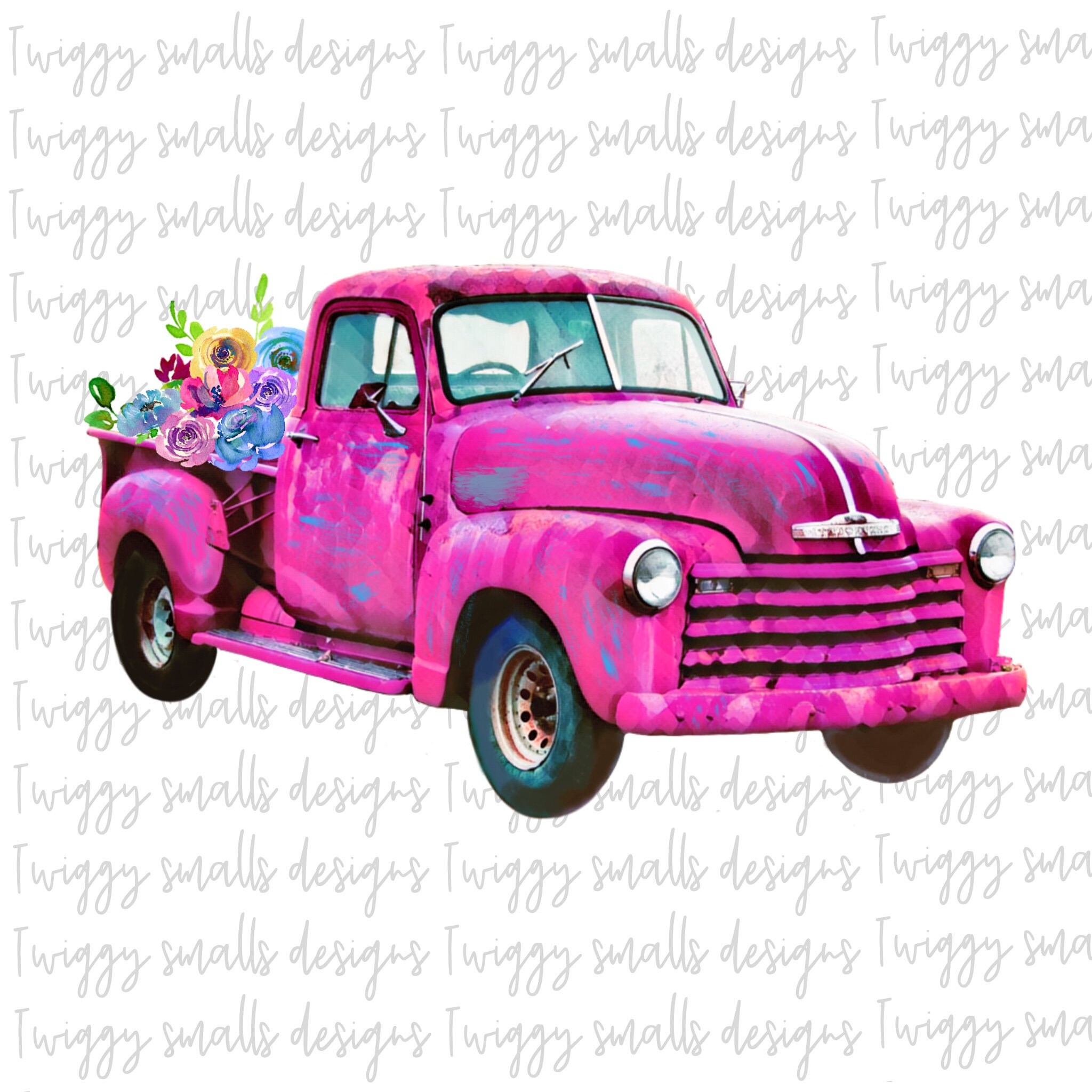Download Pink Truck Sublimation Files Designs Downloads Etsy