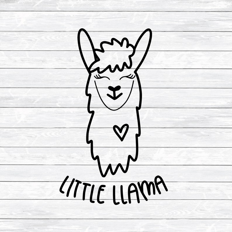 Download Little Llama Svg Llama Svg Llama Face Mama Little Dxf | Etsy