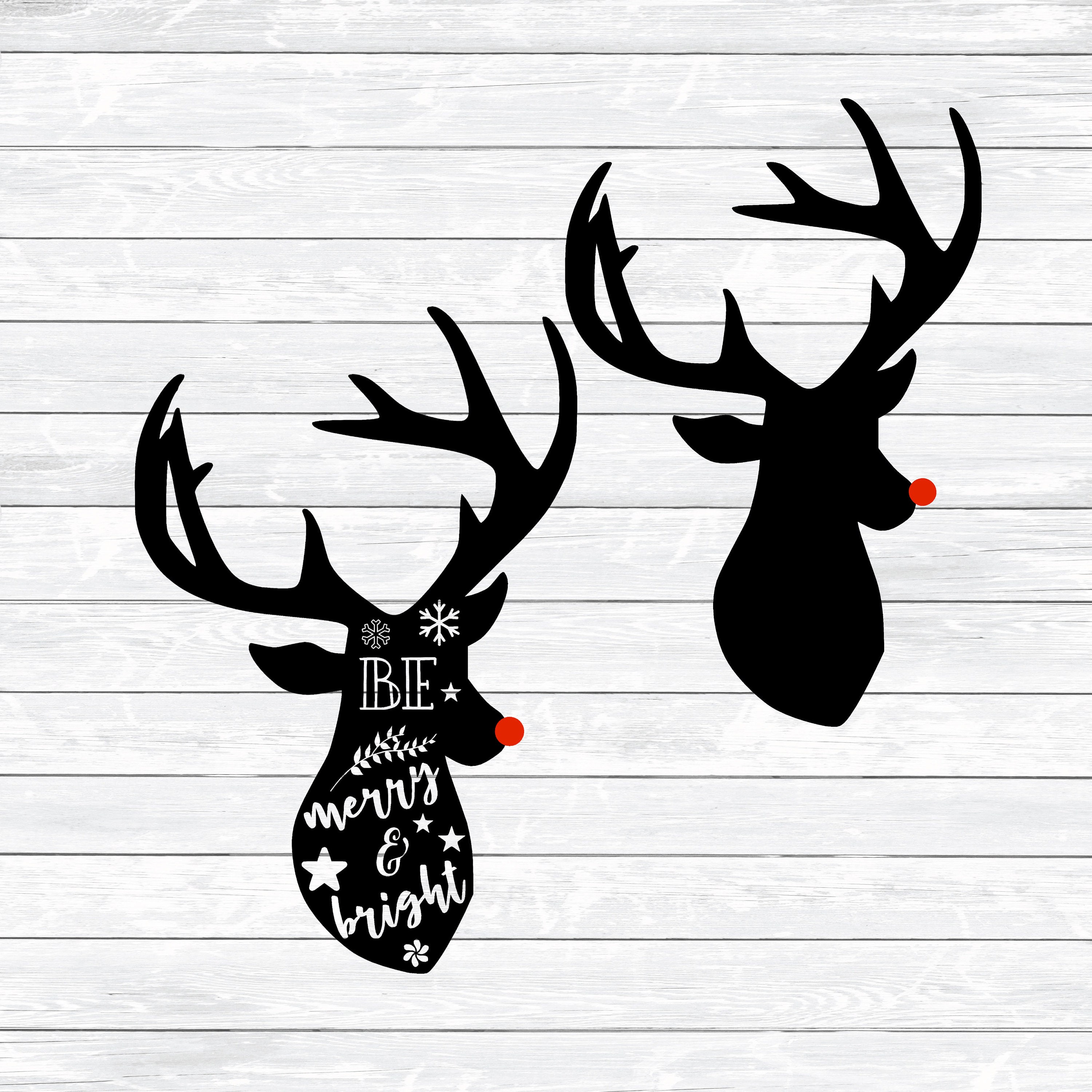Christmas Reindeer Svg Be Merry Svg Merry and Bright DXF ...