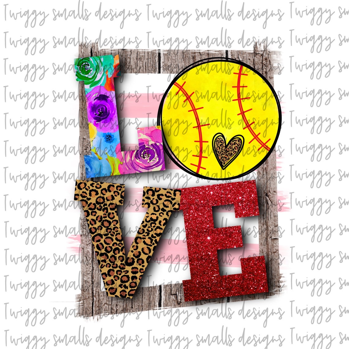 Softball Sublimation Design Downloads Digital Download PNG Etsy