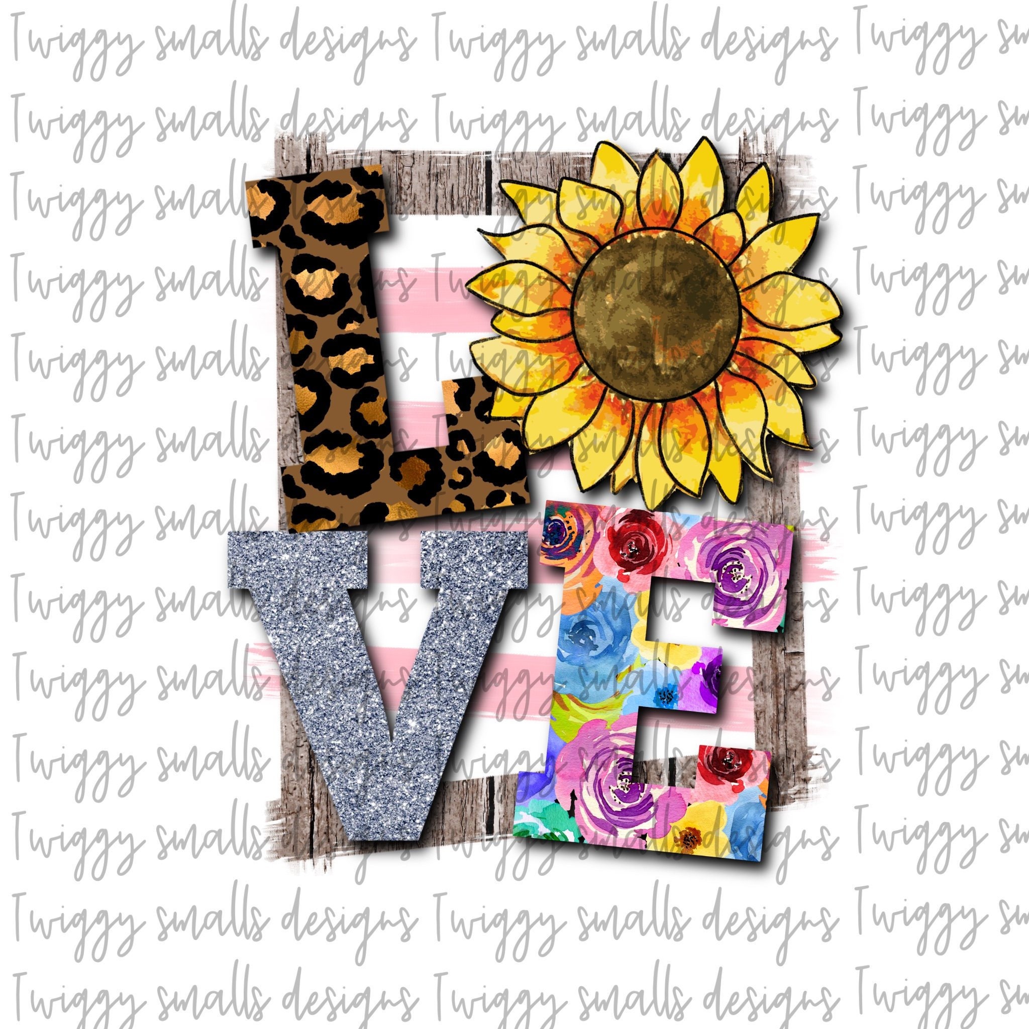 Sublimation Files Clipart Sunflower Spring Designs Watercolor Flowers PNG Love Iron on Sublimation Downloads Transfers Summer