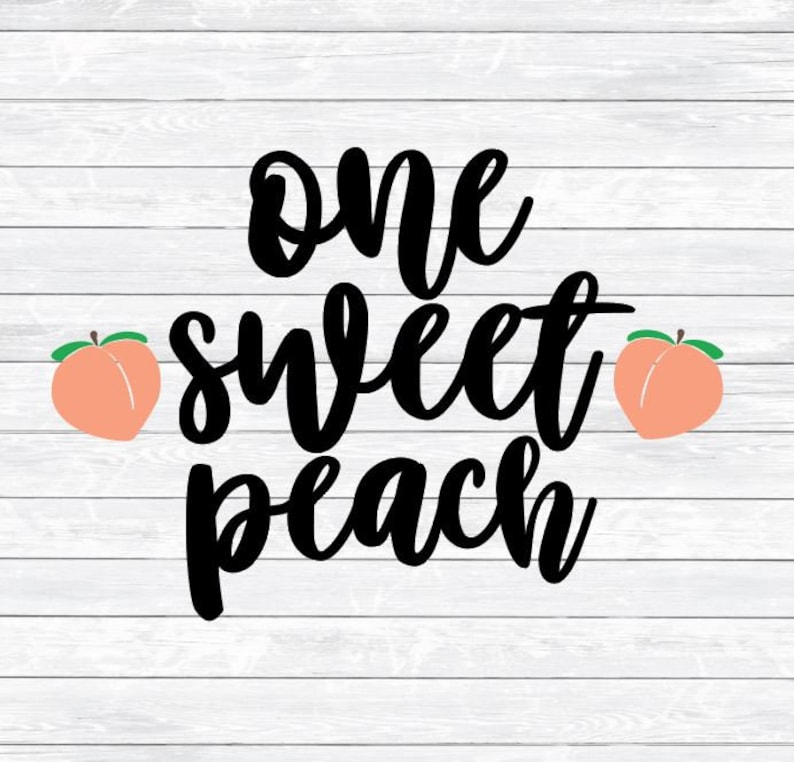 Peach Svg Fruit Svg Birthday Svg DXF PNG files for | Etsy