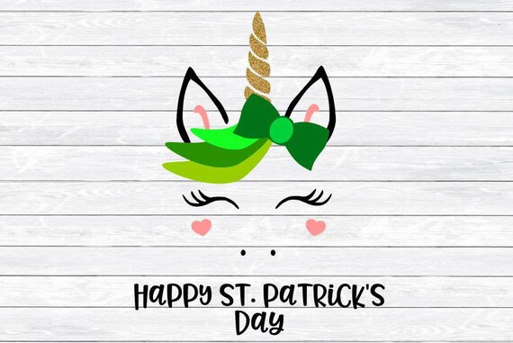 Download St. Patrick's Day Unicorn Unicorn Face St. Patty's | Etsy