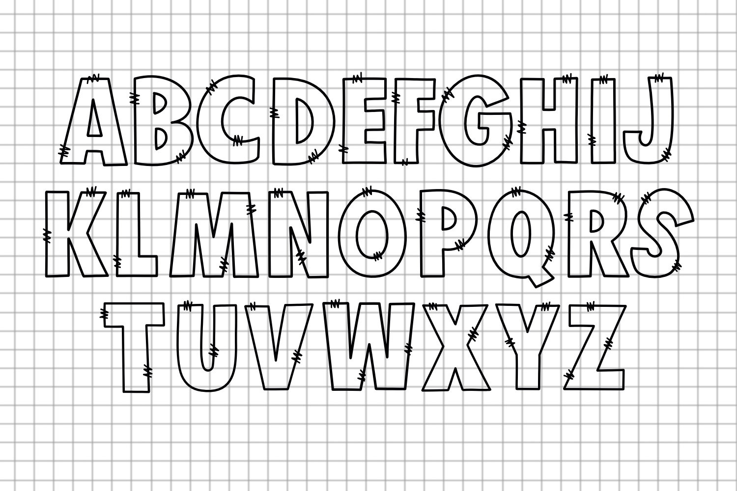Sketchy Doodle Font Doodle Letters True Type Font - Etsy