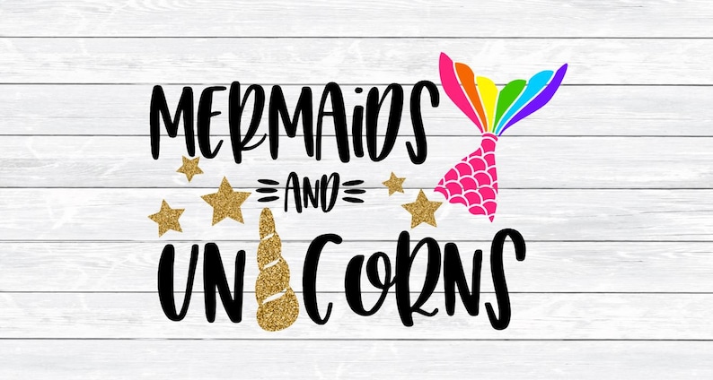 Unicorns and mermaids Unicorn Horn Svg Mermaid Tail Svg | Etsy