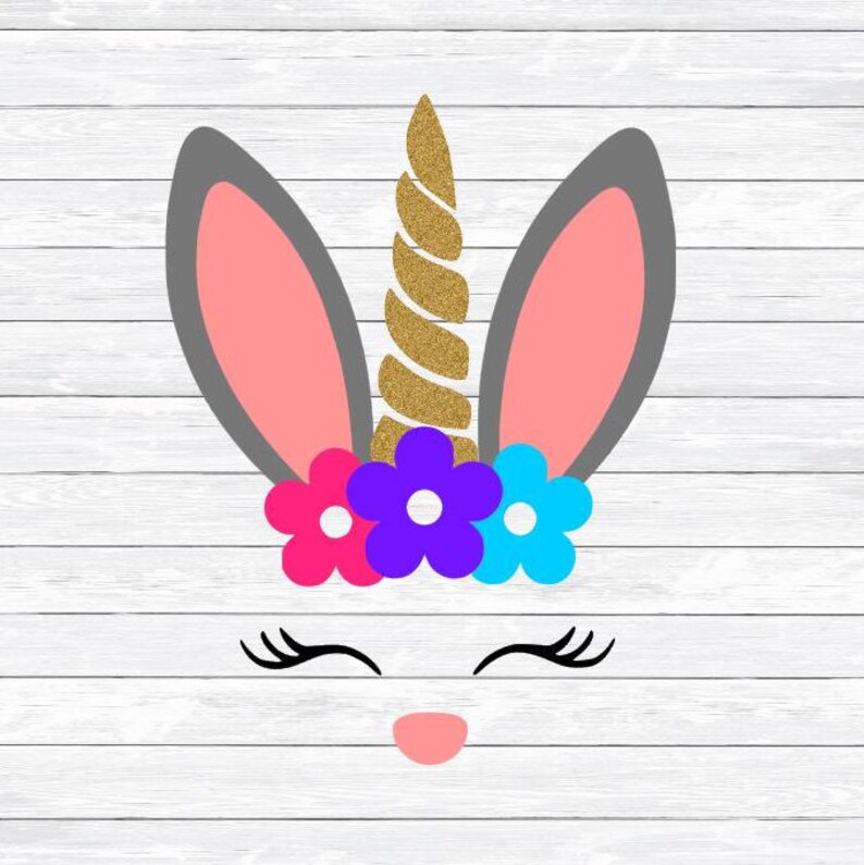 Download Easter Bunny Svg Easter Svg Bunny Unicorn Unicorn Face | Etsy