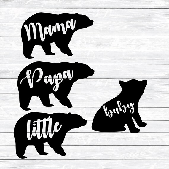 Download Mama Bear SVG Papa Bear SVG Baby Bear SVG Brother Bear Svg ...