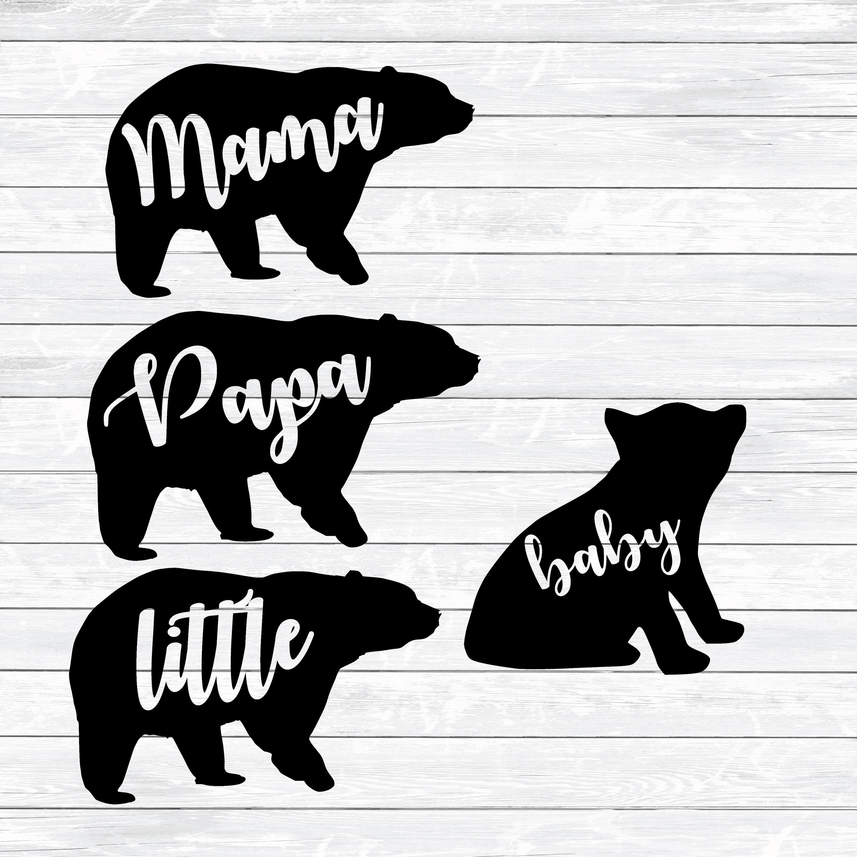 Download Mama Bear SVG Papa Bear SVG Baby Bear SVG Brother Bear Svg ...