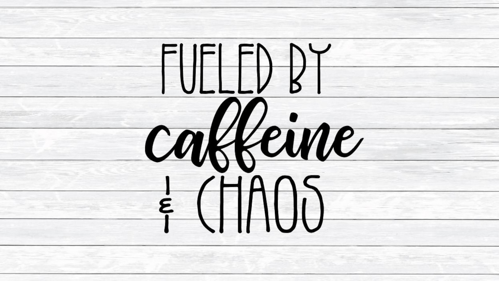 Coffee Svg Fueled by Caffeine and Chaos Mom Mama Life - Etsy
