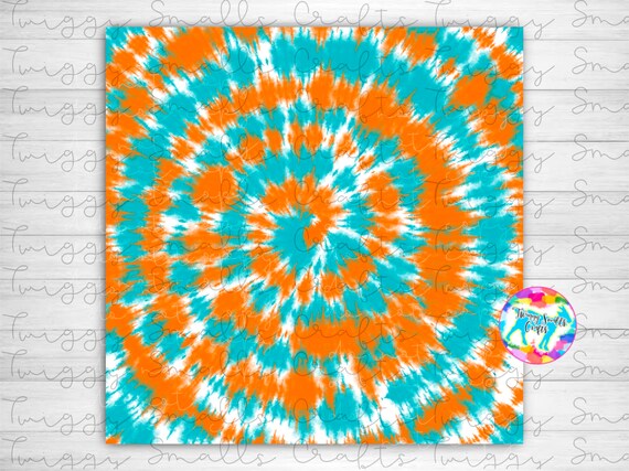 Tie Dye Sublimation Design Download Orange Turquoise | Etsy