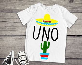 First Birthday Svg, Fiesta, Taco Theme, Sombrero, Cinco de Mayo, Boy Birthday, Uno, DXF, PNG, SVG, files for, Silhouette, Cricut, Cut files