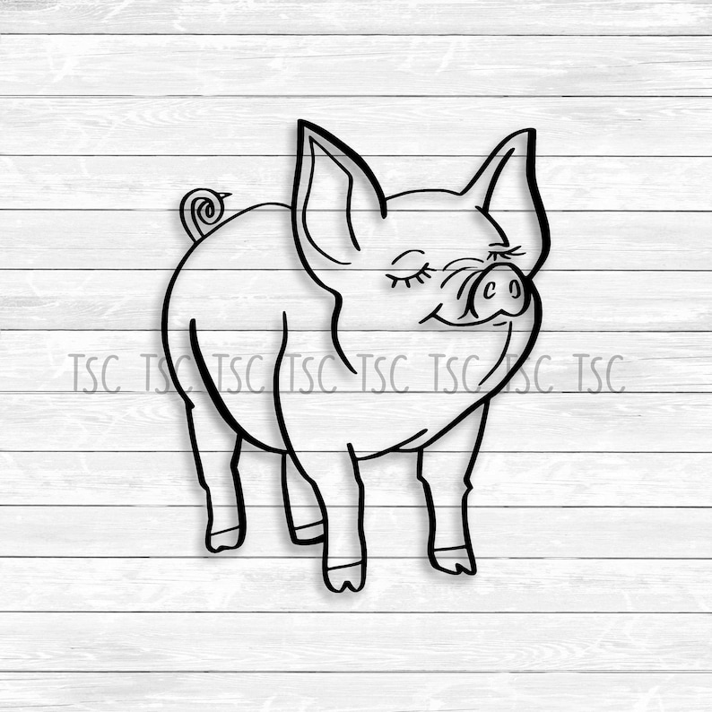 Download Pig Svg Piglet Svg Farm Animal Baby Pig Country DXF PNG | Etsy