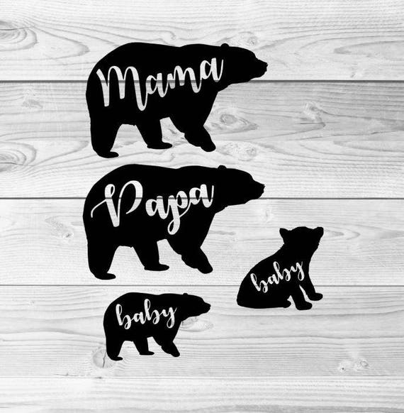 Download Mama Bear SVG Papa Bear SVG Baby Bear SVG Brother Bear Svg | Etsy
