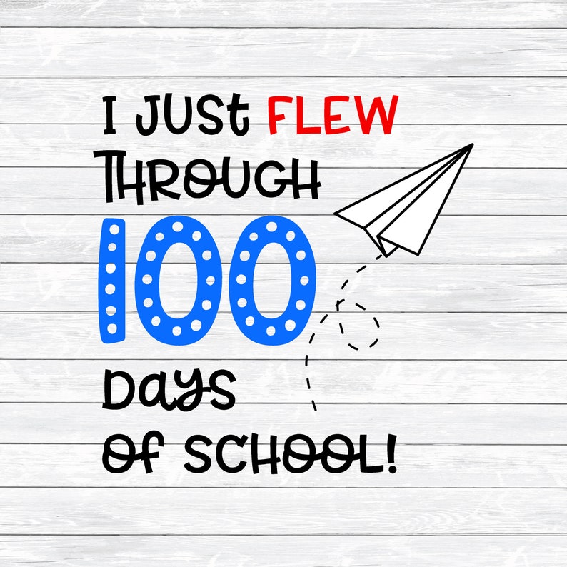 100 Days of School Svg 100th Day Shirt Airplane Svg 100 Etsy