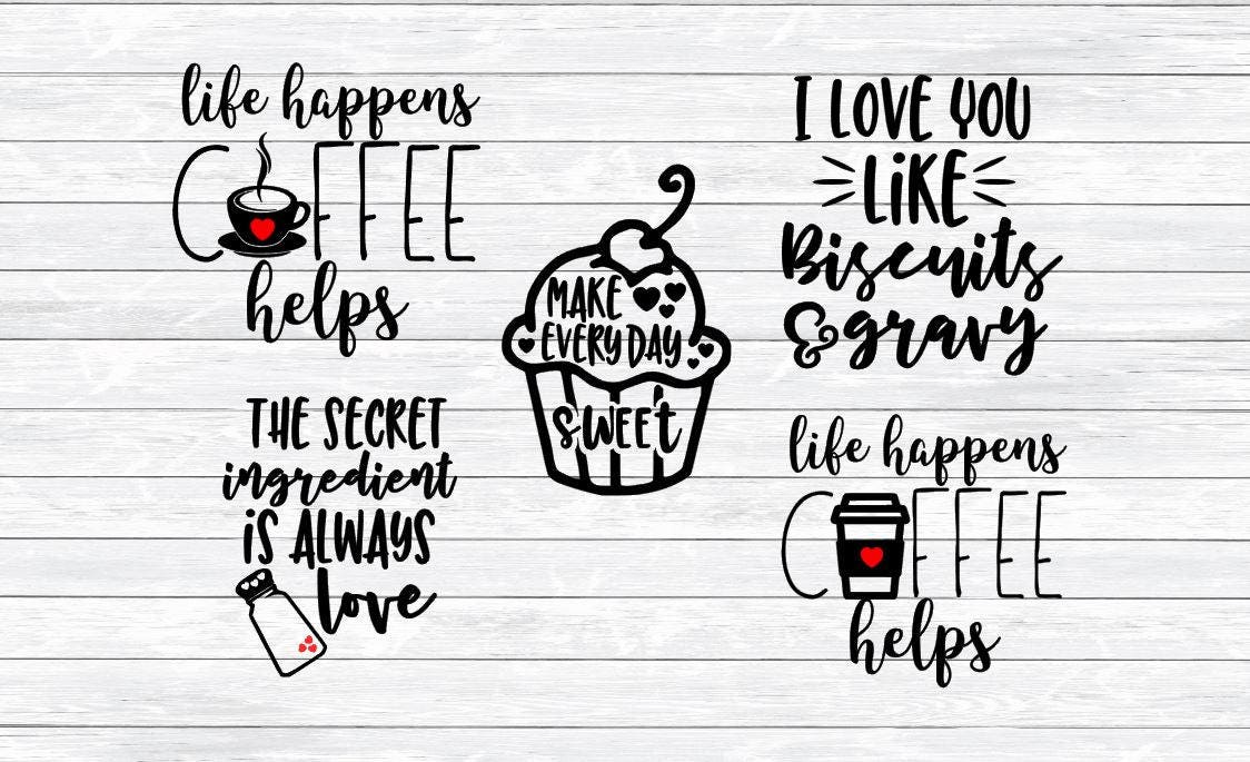 Download Kitchen Svg Bundle Svg files for Silhouette Cricut Funny ...