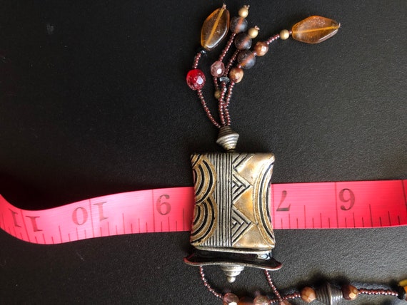 Vintage multi beaded necklace, Vintage multi colo… - image 5