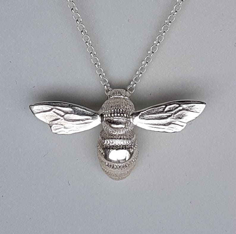 The Honey Bee Pendant Necklace 925 Sterling Silver high polish Etsy