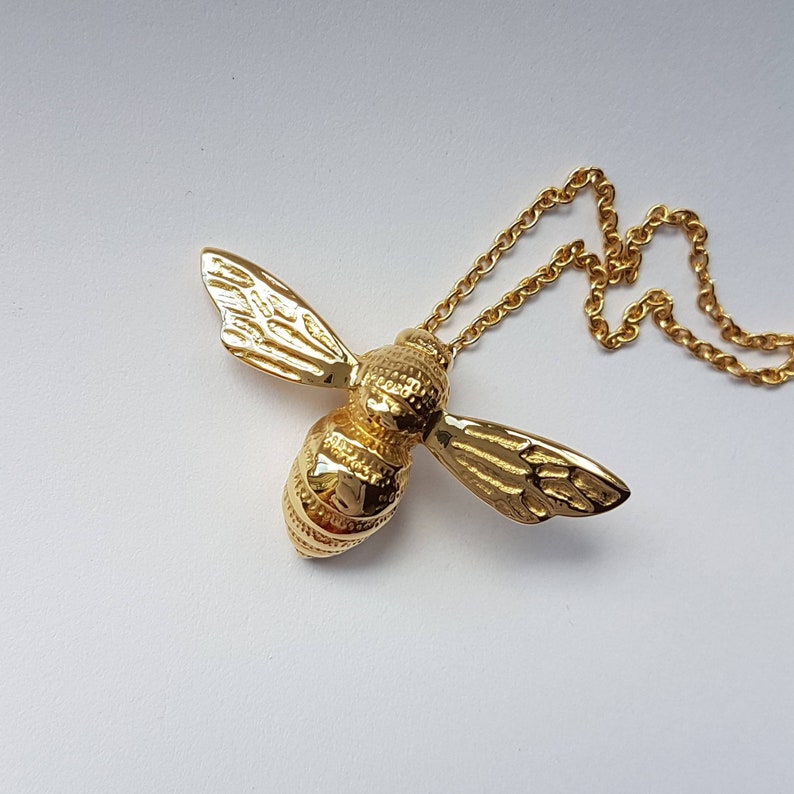 Honey Bee 18K GOLD Pendant Necklace Jewelry Gift for Her Etsy Australia