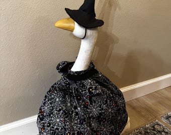 Halloween Witch Goose Outfit – Porch Goose Clothes with Hat