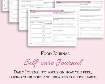Food Journal and Self-Care Journal