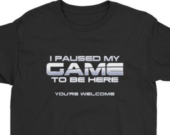 Kids Gamer Shirt Etsy - kids t shirt i paused my game to be here roblox funny boys girls