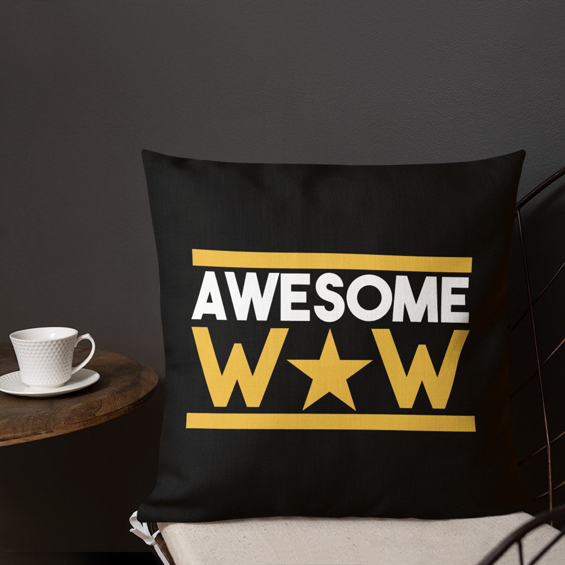 Hamilton Pillow Awesome Wow Premium Black Pillow Stuffed Etsy