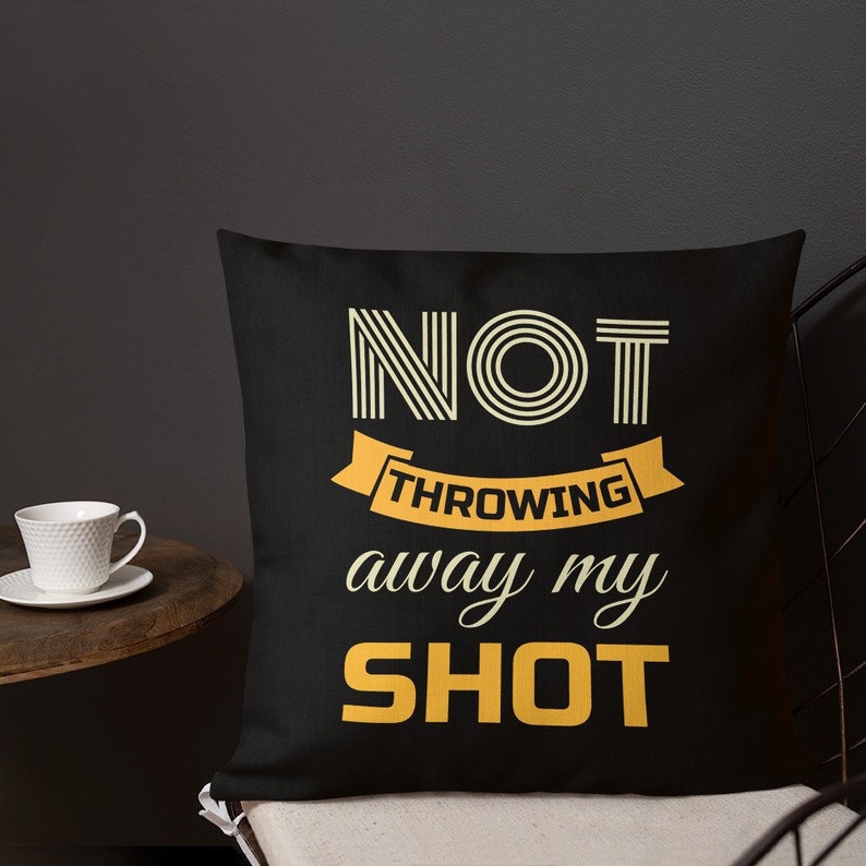 Hamilton Pillow Not Throwing Away My Shot Hamilton My Shot Etsy