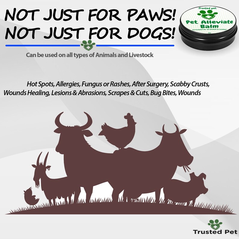 Trusted Pet Paw Balm 100 Natural Paw Soother for Dogs and Cats Paw Pad