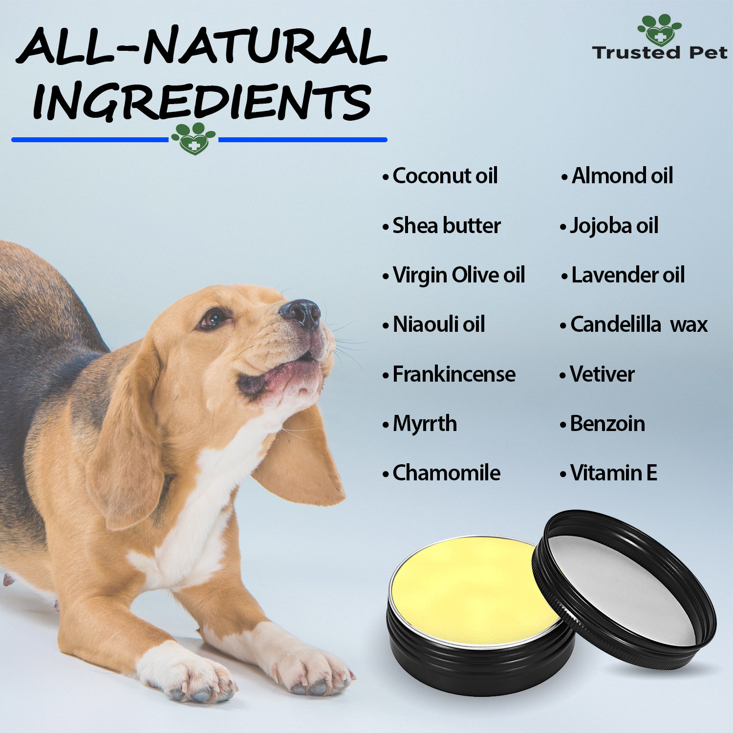Trusted Pet Paw Balm 100 Natural Paw Soother for Dogs and Cats Paw Pad
