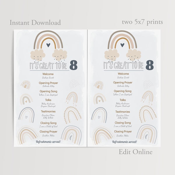 Great to Be 8 Program - Etsy