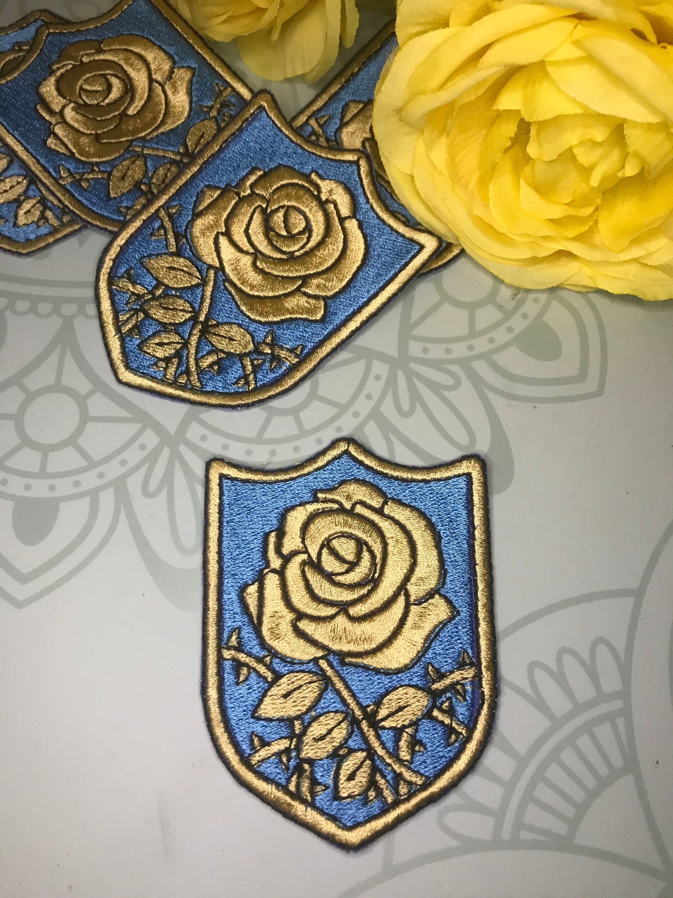Black Clover Blue Rose Iron On Patch Etsy
