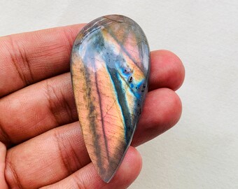Oval Shape Cabochon Loose Gemstone For Making Jewelry 35X21X7 mm MS-205 Quality 100/% Natural Labradorite 44.4 Ct Excellent AAA