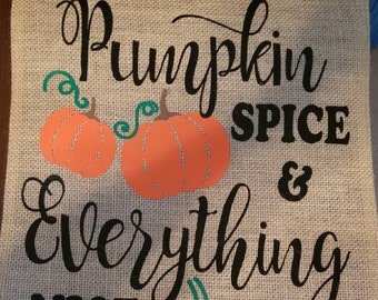 Fall Pumpkin Flag for Garden Decorations, Autumn Garden Flag for Thanksgiving and Halloween, Fall Garden Flag, Pumpkin Spice Flag