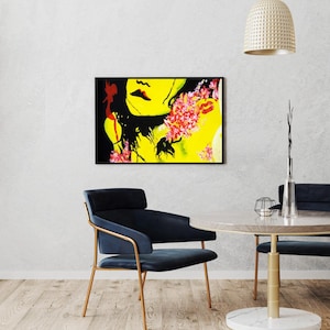 Bold Colorful Art - Lolita - Canvas Art - Sensual Modern Woman