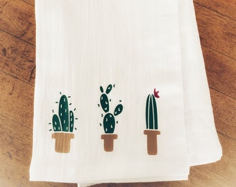 Cactus decor - Designer Dish Towel - Tea Towel - Decorative Towel