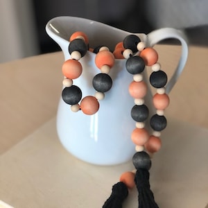 Wooden Bead Garland - Fall Decor - Halloween Decor