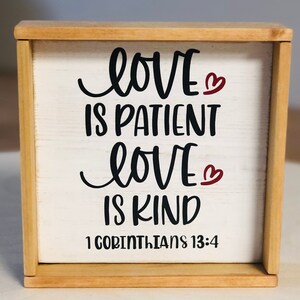 Wood Farmhouse Sign - Love Sign - Love Quote - Framed Sign