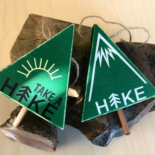 Hiking Ornaments - Wood  Ornament - Christmas Ornament - Take A Hike