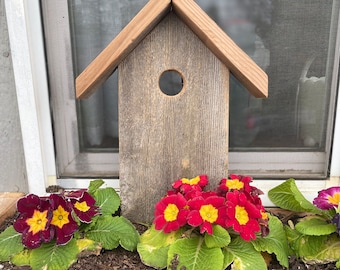 Rustic Birdhouse Decor - Reclaimed Wood - Garden Art
