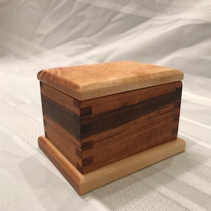 Small Keepsake Box made from Exotic Tigerwood and Hard Maple