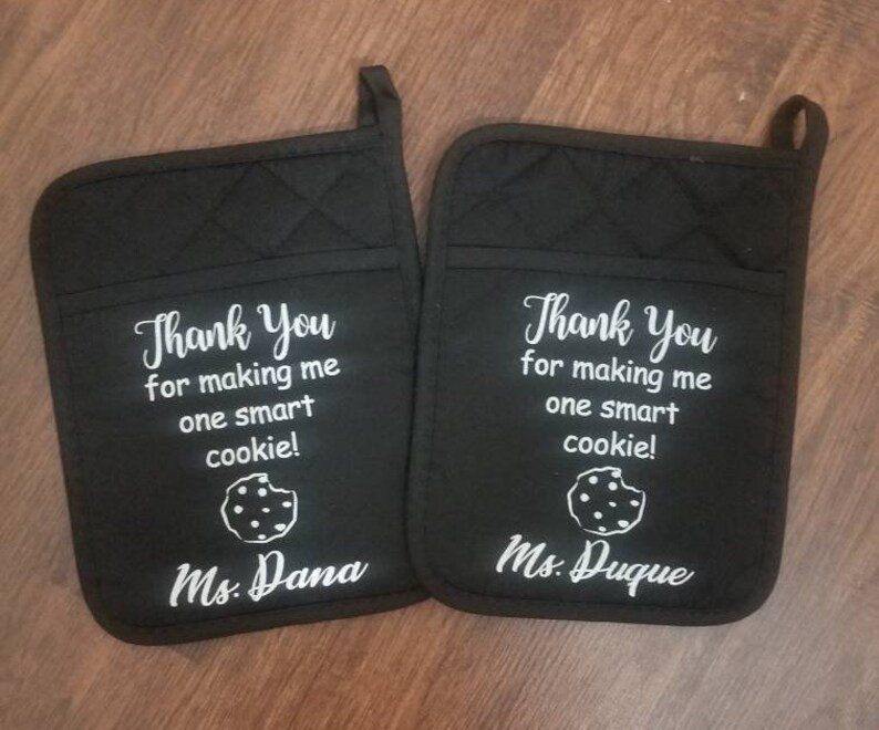 Teacher Gift One Personalized Potholder or Oven Mitt. Thank Etsy