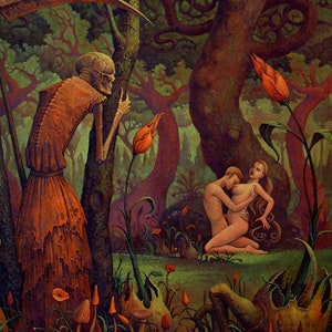 Death eavesdropping on Lovers - fine art print